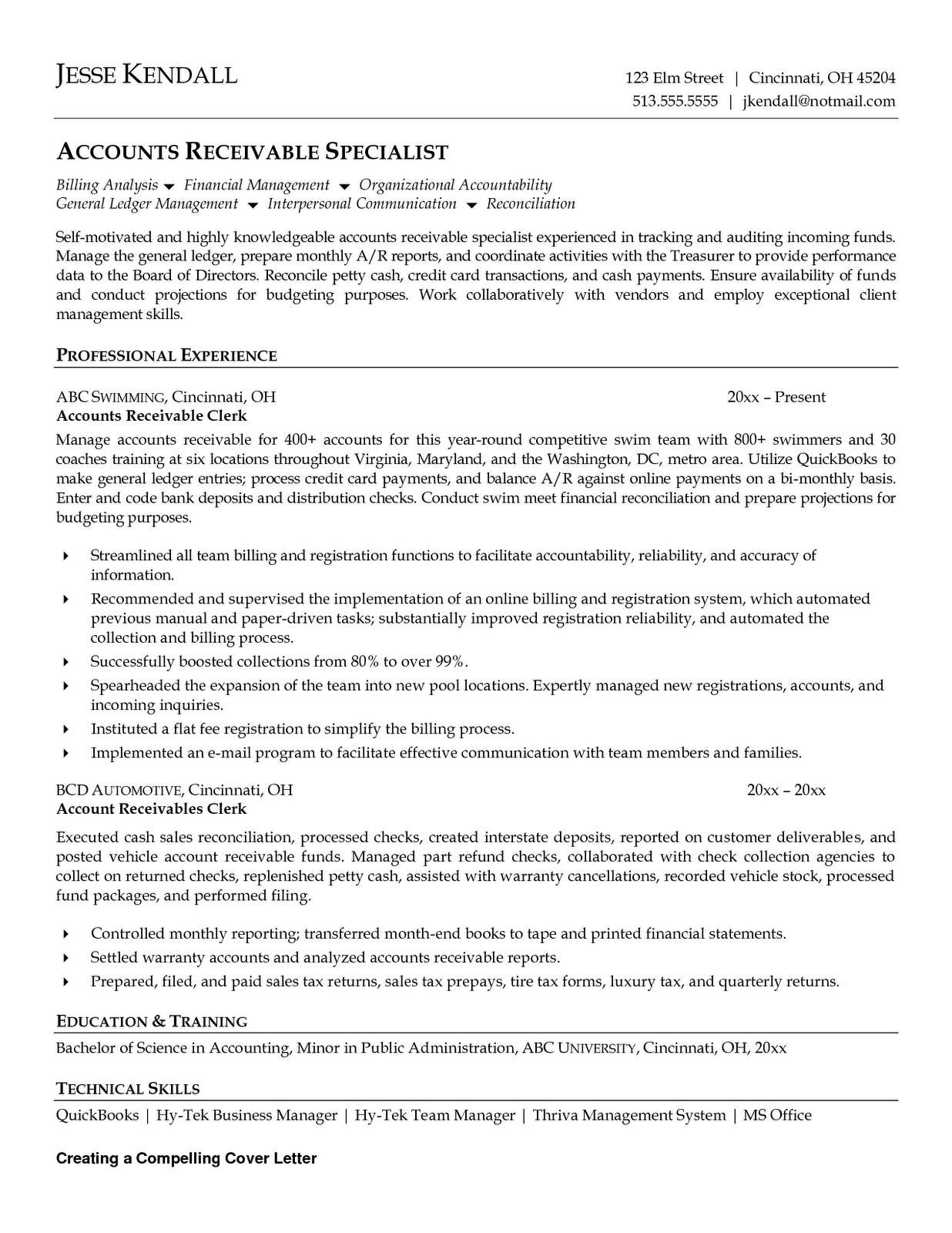 Resume sample video store manager